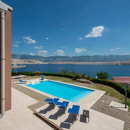 Villa Luxury Seafront Exclusive Pag With Private Pool By The On Pag Island Bosana